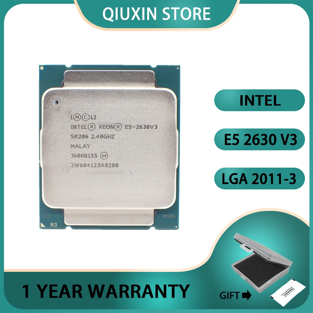 

Процессор Intel Xeon E5 2630 8-ядерный 85 Вт Разъем V3 SR206 2,4 ГГц LGA 2011-3 ЦП E5 2630V3