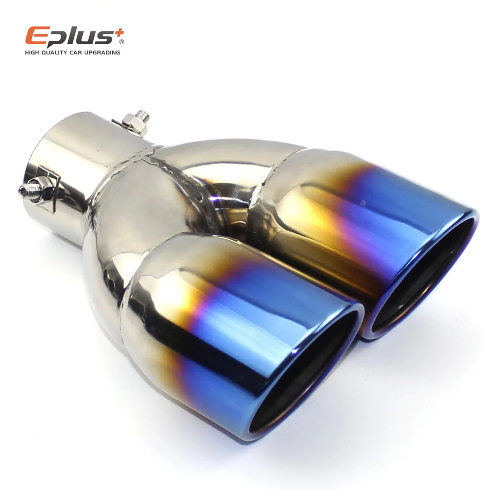 Цена Универсальный автомобильный выхлопной трубы из нержавеющей стали, глушитель, хвостовая труба, наконечник, универсальный квадратный конец, ...