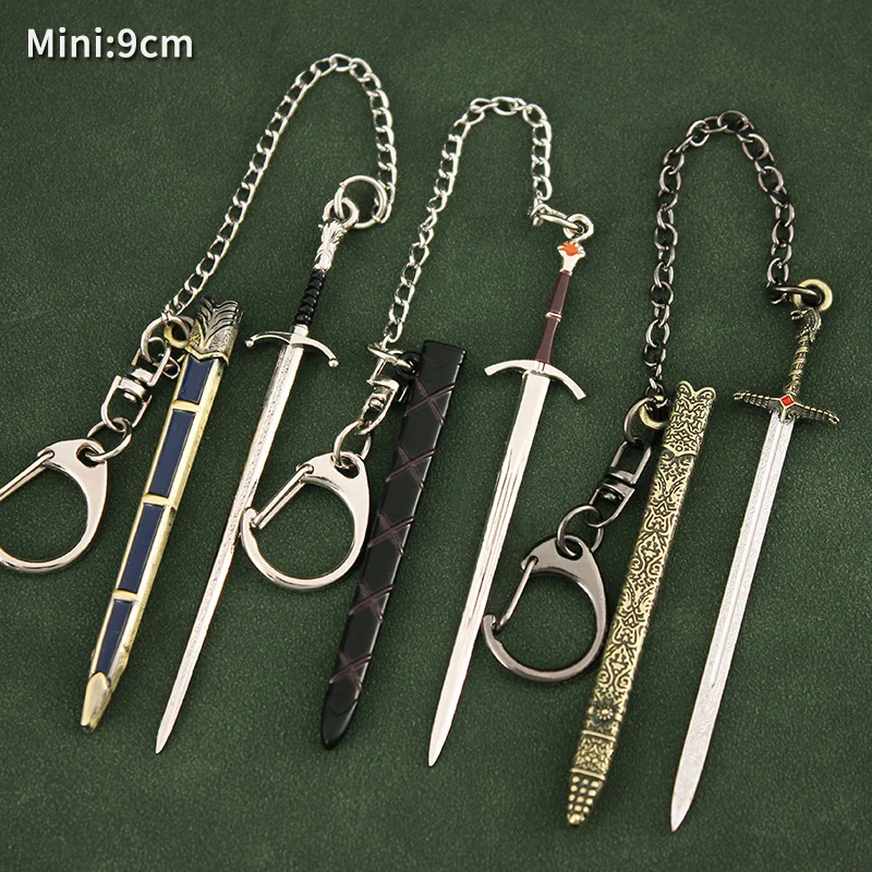 Фото 9 см мини-игла Dark Sister Dawn Oathkeeper Longclaw Blackfyre меч брелок с цепочкой GOT игра домашний орнамент коллекция ремесло №5