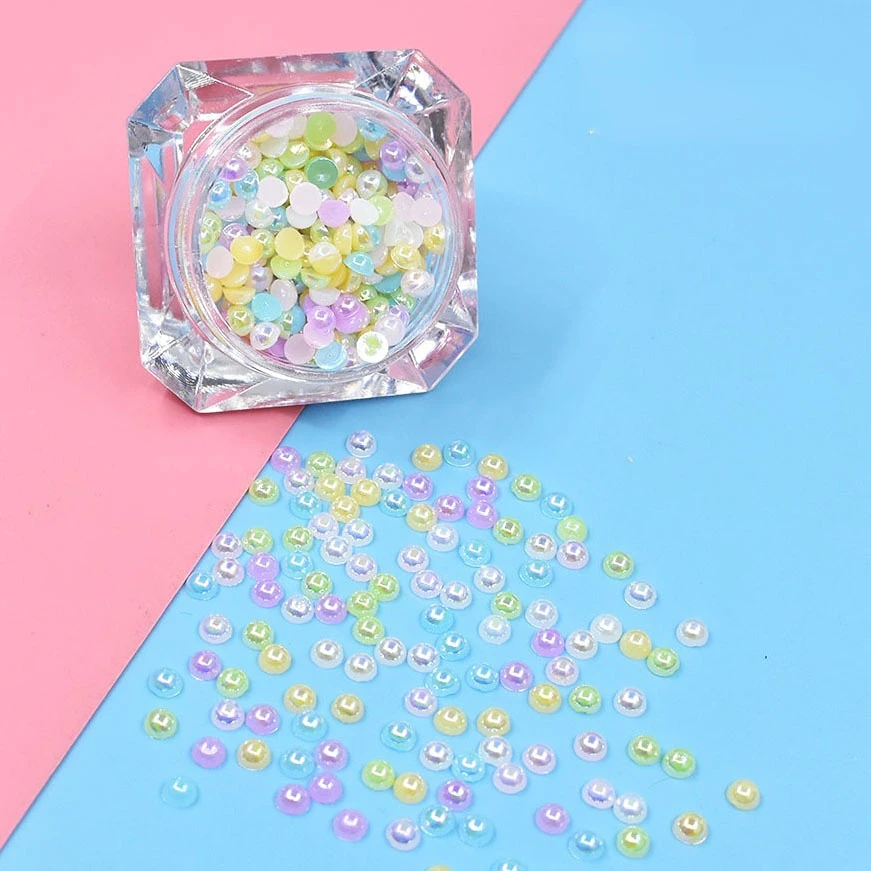 

1 Bottle Resin Macaroon Diy Fake Pearl Decoration Accessories Craft Material Flatback Kawaii Cabochons Charms Miniature Supplies