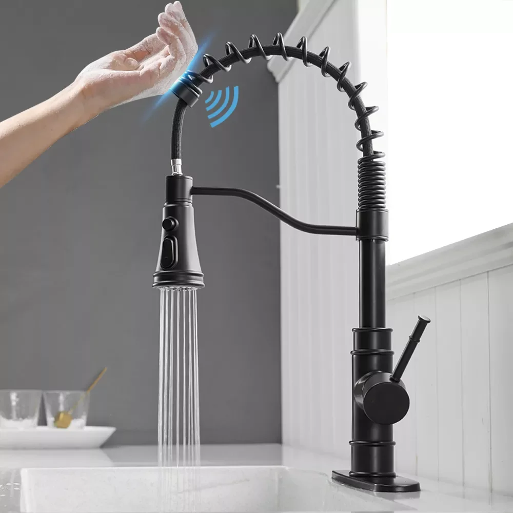 

Pull Out Black Sensor Kitchen Faucets Stainless Steel Smart Induction Mixed Tap Touch Control Sink Tap Torneira De Cozinha 1116