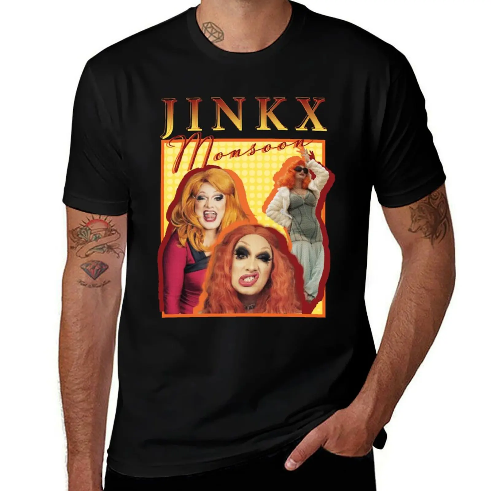 Дизайнерская футболка в стиле 90-х Jinkx Monsoon мужская большого размера 100 шт. ℅ хлопок