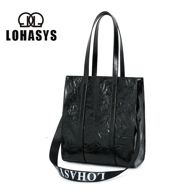 Designer Luxury Handbag Large-Capacity Tote Handbag Brand Trend Shoulder Handbag 2023 New LOHASYS Genuine Tote Handbag