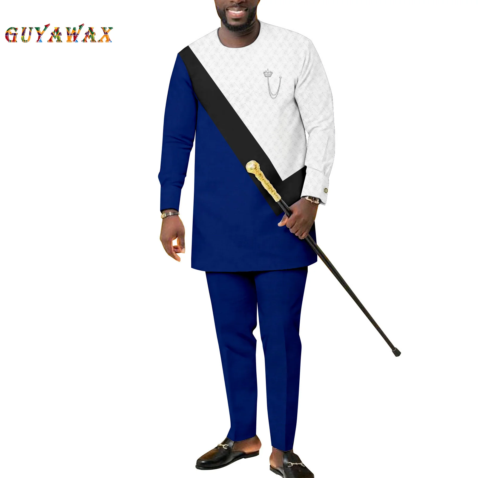 

Размера плюс повседневные наряды Bzain богатый набор Африканской традиционной одежды для мужчин Дашики топы и Фото Набор Племенной спортивный костюм