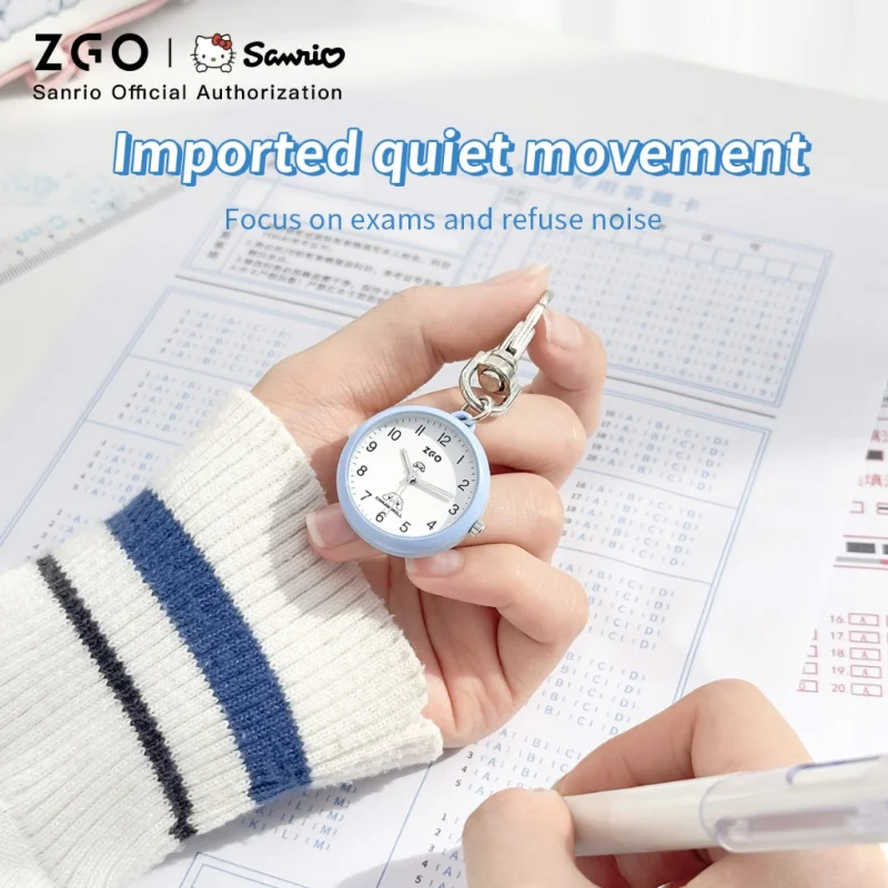 Фото Женские карманные часы ZGO Sanrio Cinnamoroll, часы с подвеской в простом дизайне, водонепроницаемые, кварцевые часы, подарок 733 №4