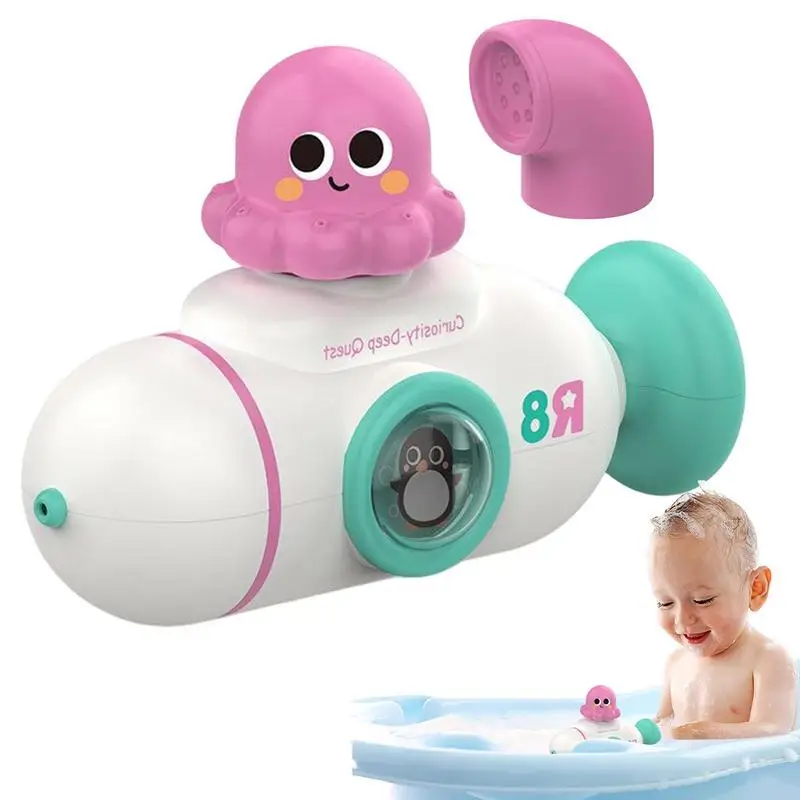 

Выдвижная игрушка для ванны в форме подводной лодки, Игрушки для ванны в виде осьминога, игрушки для ванной, Интерактивная игрушка для ванны, детский распылитель для ванны, для малышей