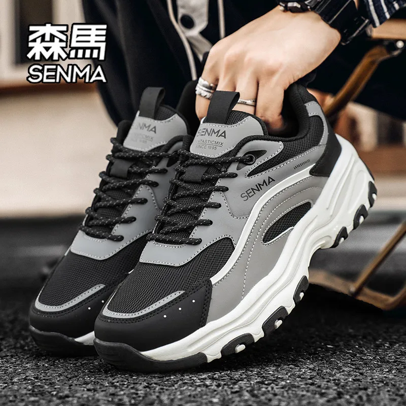 Senma Men's Shoes Autumn and Winter 2024 New Trendy Height Increasing Platform Fashion All-Matching Sports...