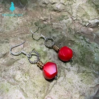 natural coral 925 sterling silver earrings for women jewelry gift 100 genuine