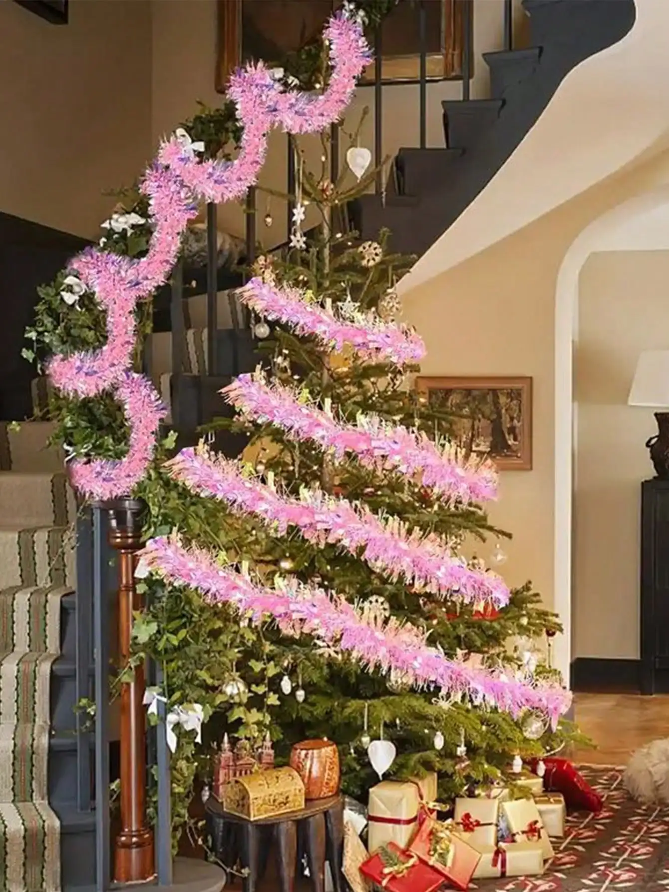 Рождественская розовая гирлянда 70 87 Дюйма