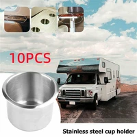 10pcs accessories car mount caravan car rv universal boat marine drink cup holder recessed drop stainless steel