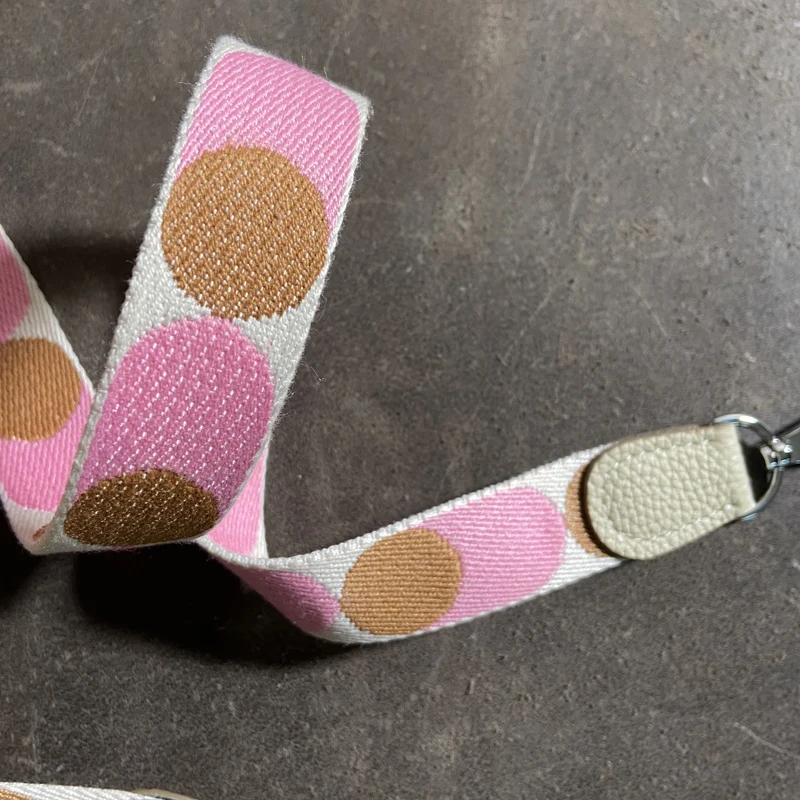 Evelyn Bag Belt Customization/Cowhide Material Bag Belt Shoulder/One-inch Wide Polka-dot Pattern Shoulder Strap