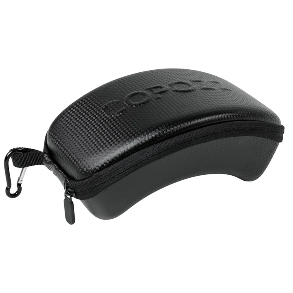 

Hard PU Leather With Hook Protection Solid Eyewear Winter Ski Glasses Case Shockproof Lightweight Zipper Snowboard Sports