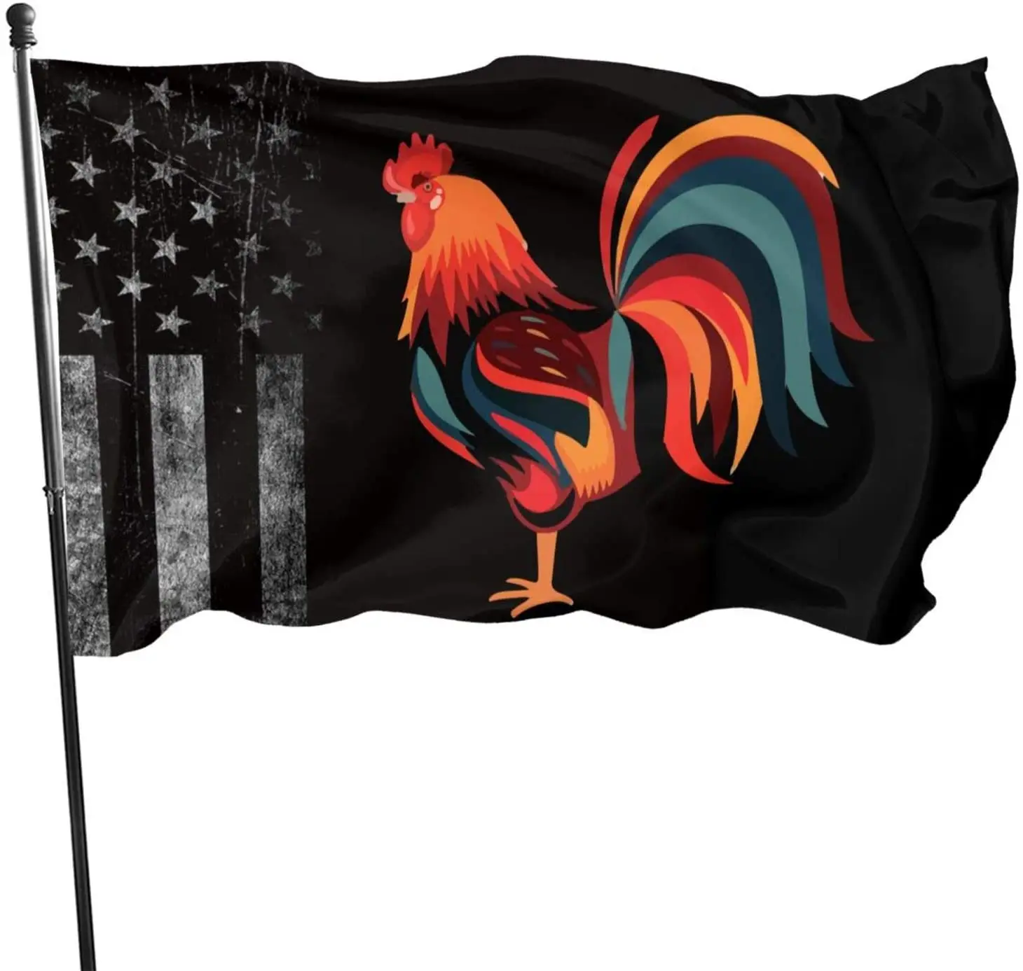 

Флаг для улицы изношенный флаг забавная курица на День Благодарения Турецкий флаг для домашнего декора спортивный веер Футбол Бейсбол для женщин и мужчин