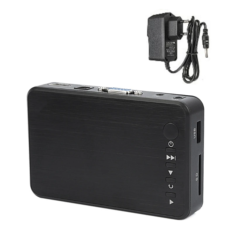 

20CB многофункциональный медиаплеер считывание USB-накопитель SD-карта с HDMI-совместимым/AV/VGA выход для RMVB/ MKV с дистанционным управлением