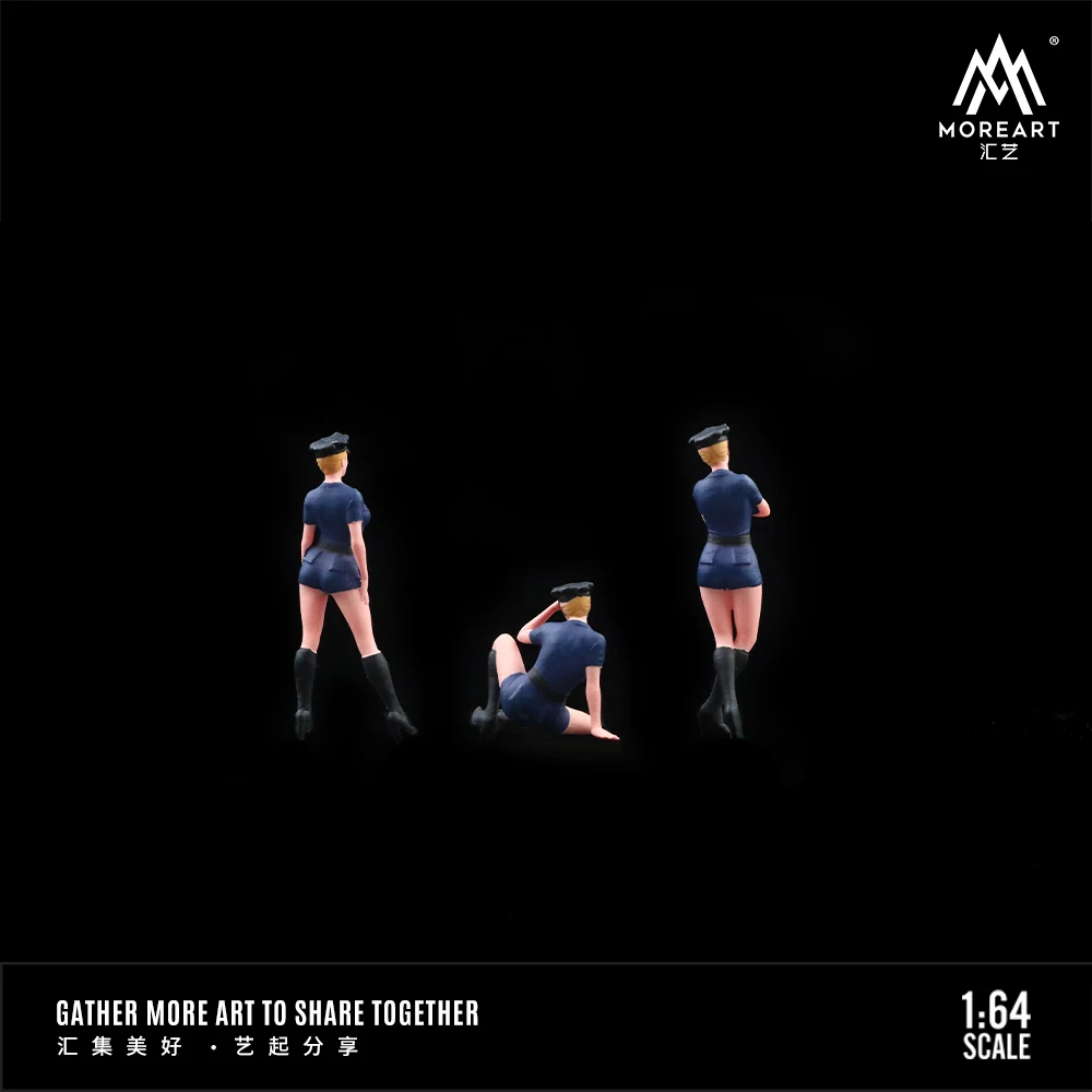 Moreart 1:64 Набор полицейских фигурок Pretty Girl из смолы