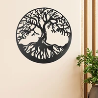 metal tree life wall decoration 11in tree of life wall art hangings ornament stainless steel wall decor for home office outdoor