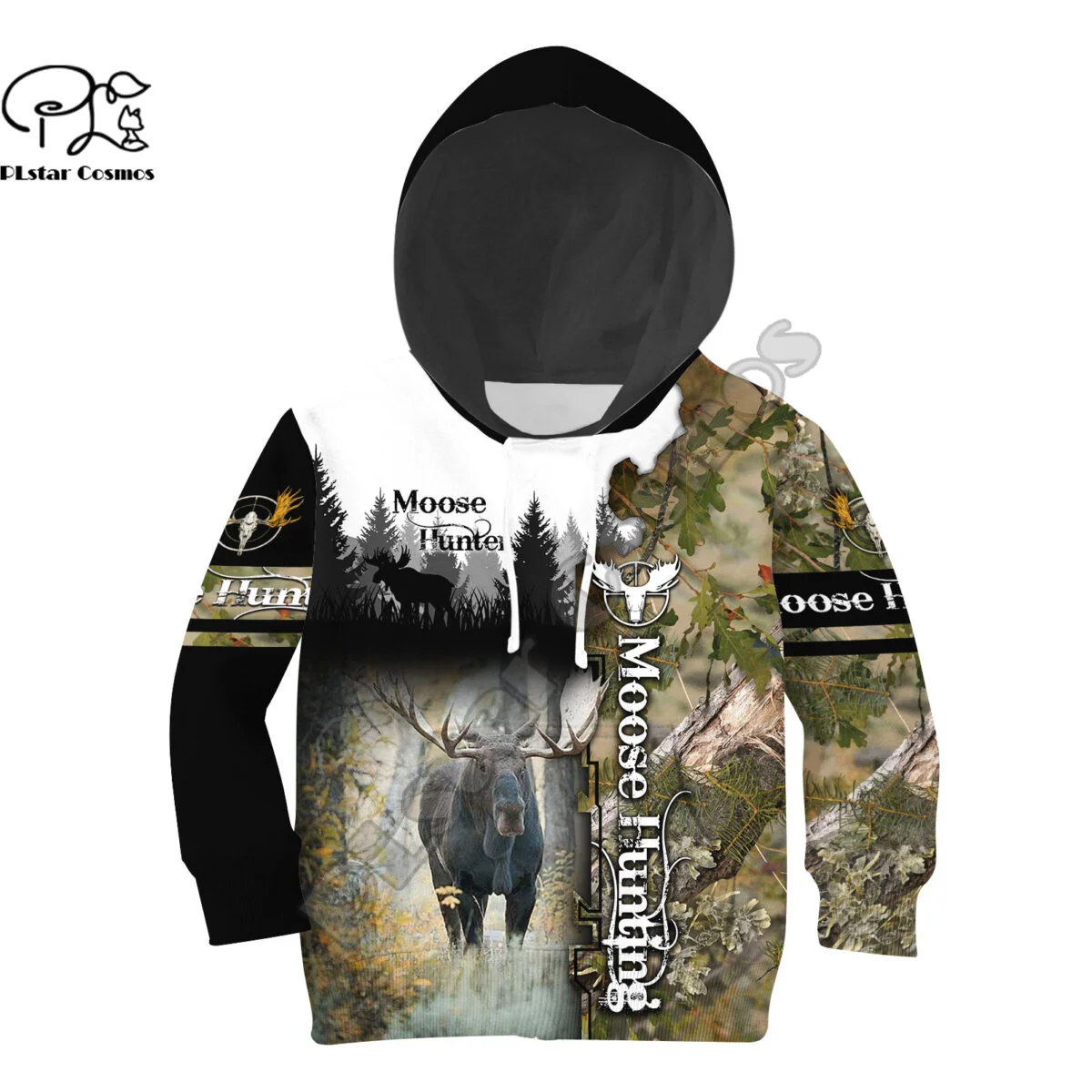 

Deer Hunting Moose Hunter Camo Tattoo Retro 3DPrint Children Jacket Tracksuit Funny Casual Hoodies Kids Harajuku Family Outfit I