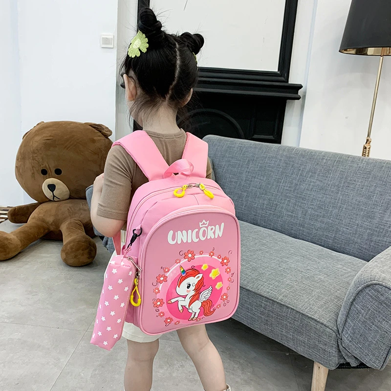 MRLD Kids School Backpack Kindergarten Schoolbag Girls Cartoon Rabbit Unicorn Dinosaur Backpack Toddler Boys Book Bags