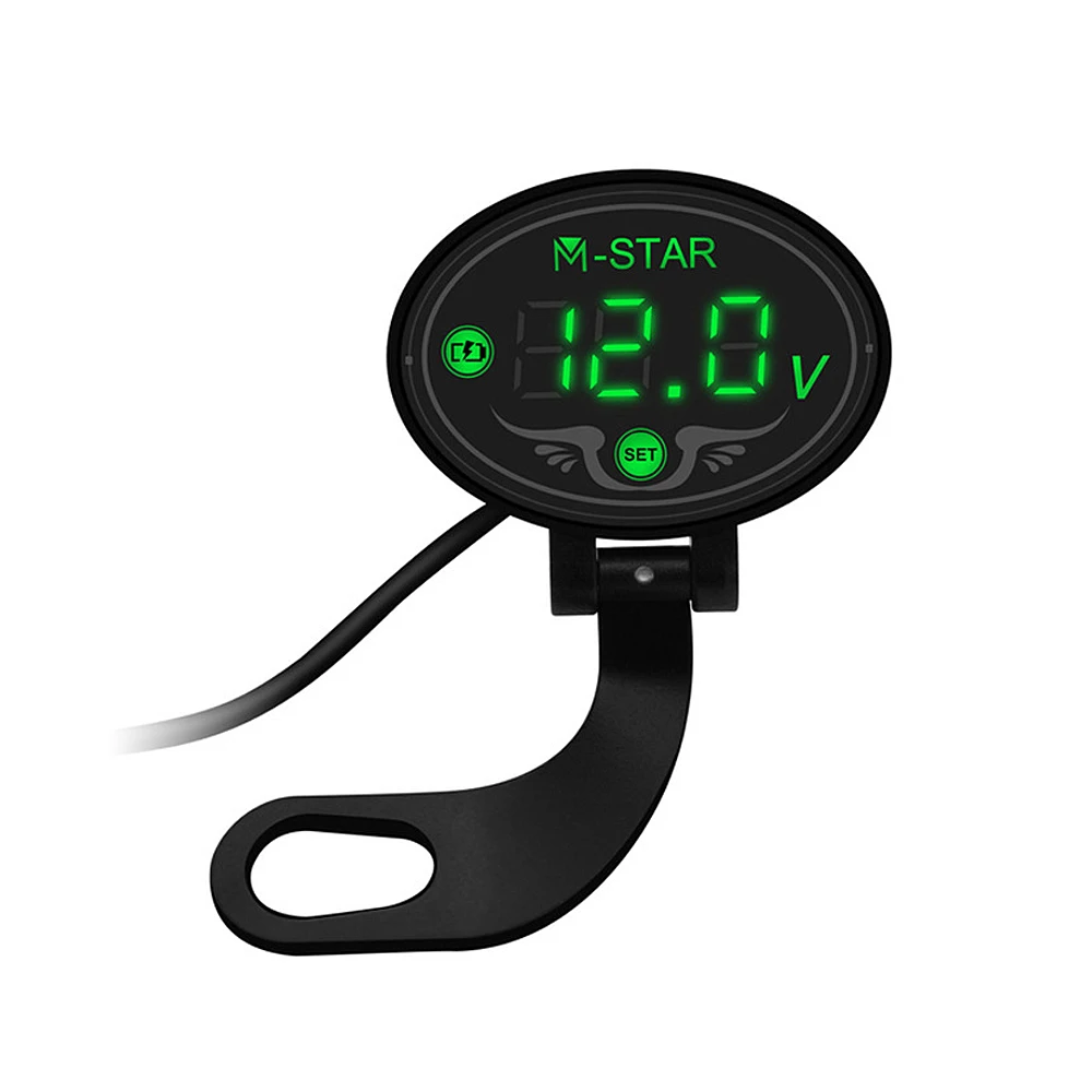

Вольтметр для аккумулятора мотоцикла, автомобиля, 9-24 В, дисплей с низким напряжением, цифровой вольтметр, водонепроницаемый измеритель