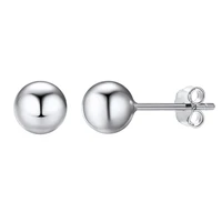 prosilver women round ball 925 sterling silver small stud earrings 3mm5mm7mm hypoallergenic cartilage earring