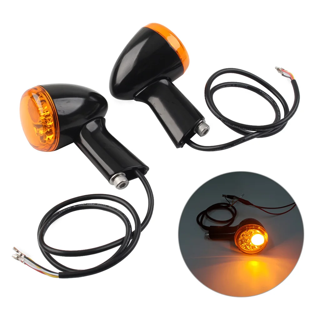 

1 пара мотоциклетных светодиодных задних указателей поворота, встроенный стоп-сигнал для Harley Davidson Sportster XL 883 1200 1992-2022