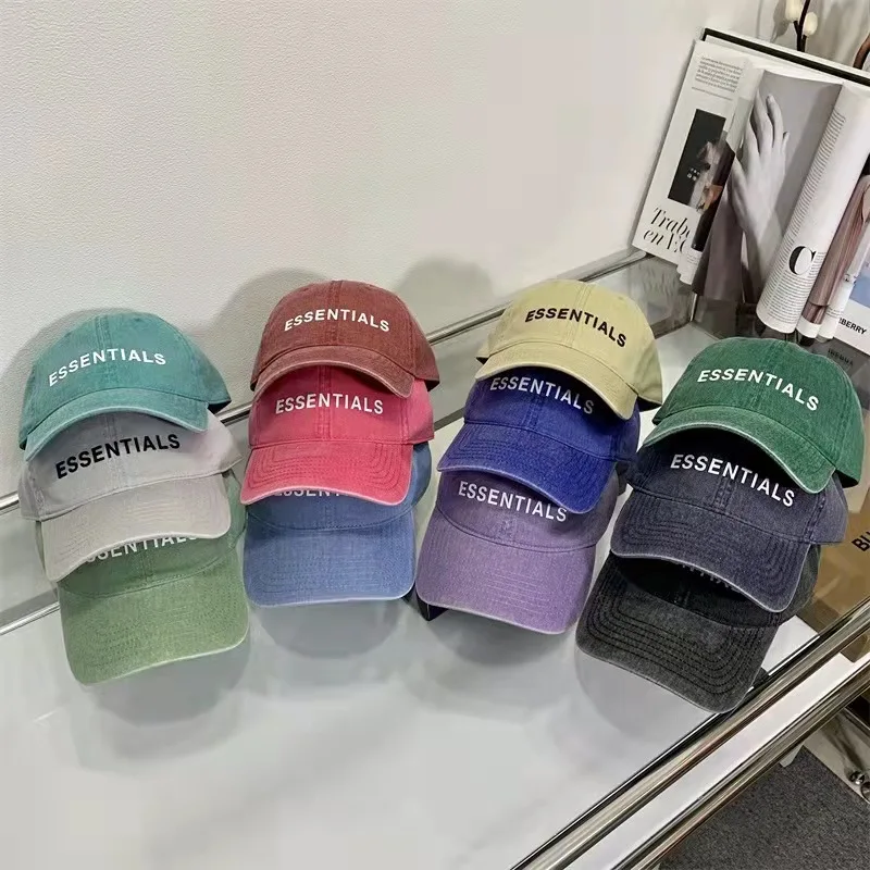 

New Denim Worn Hat Baseball Caps For Men Women's Letters Embroidered Snapback Essentials Hats Adjustable Unisex Bonnet Wholesale