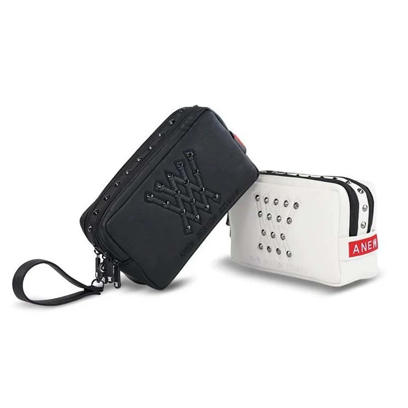 

Korean Trend Golf Men Women Fashion Portable Pu Leather Clutch Bag Large Capacity Sports Storage Golf Handbag Golf Bags