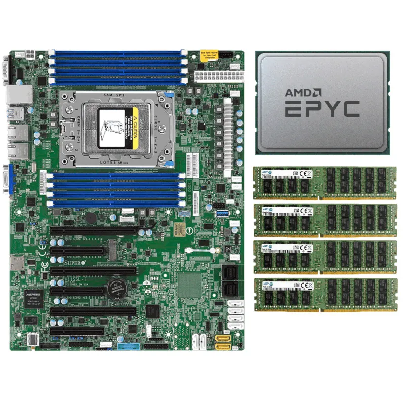 AMD EPYC 7551P CPU 32 ядра процессор + Материнская плата Supermicro H11SSL-i сервер + 4x32 Гб 2133P RAM