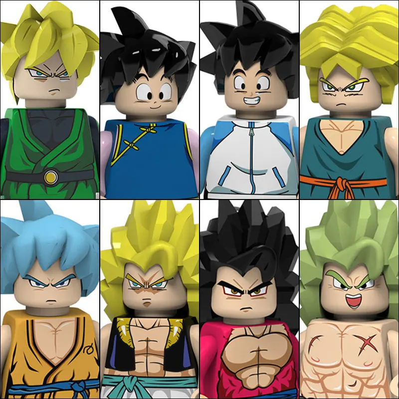 Dragon Ball 75 Style Goku Vegeta Broli Buliding Blocks Bricks Cartoon Mini Action Anime Figures Kids Assembl Toys Birthday Gift