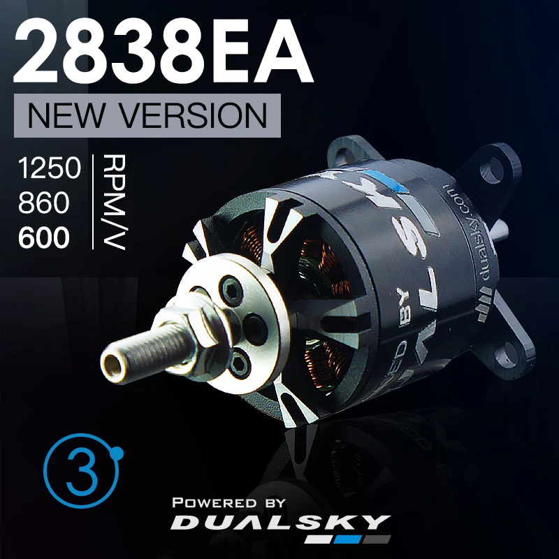 Dualsky 3rd EA Series  XM2838EA Brushless Outrunners Motors 600KV 860KV 1250KV For 15E Plus 500 Class RC Airplane Model