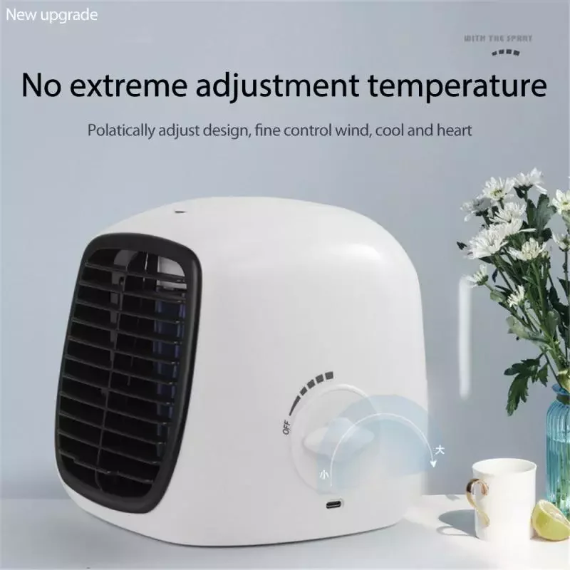 

1pc Mini Cooling Fan Desktop USB Portable Spray Humidification Mobile Cooling Fan Home Accessories Summer Office Bedroom Tools