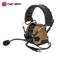 tac sky comtac iii new detachable headband silicone earcups noise hunting sports military tactical headset comtac iii headset