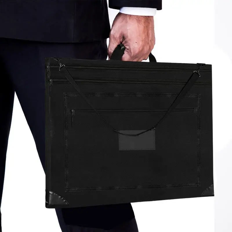 

Large Capacity Sketchpad Bag Polyester Art Portfolio Tote With Shoulder & Handle Carry 600D Oxford Fabric Waterproof Carrying