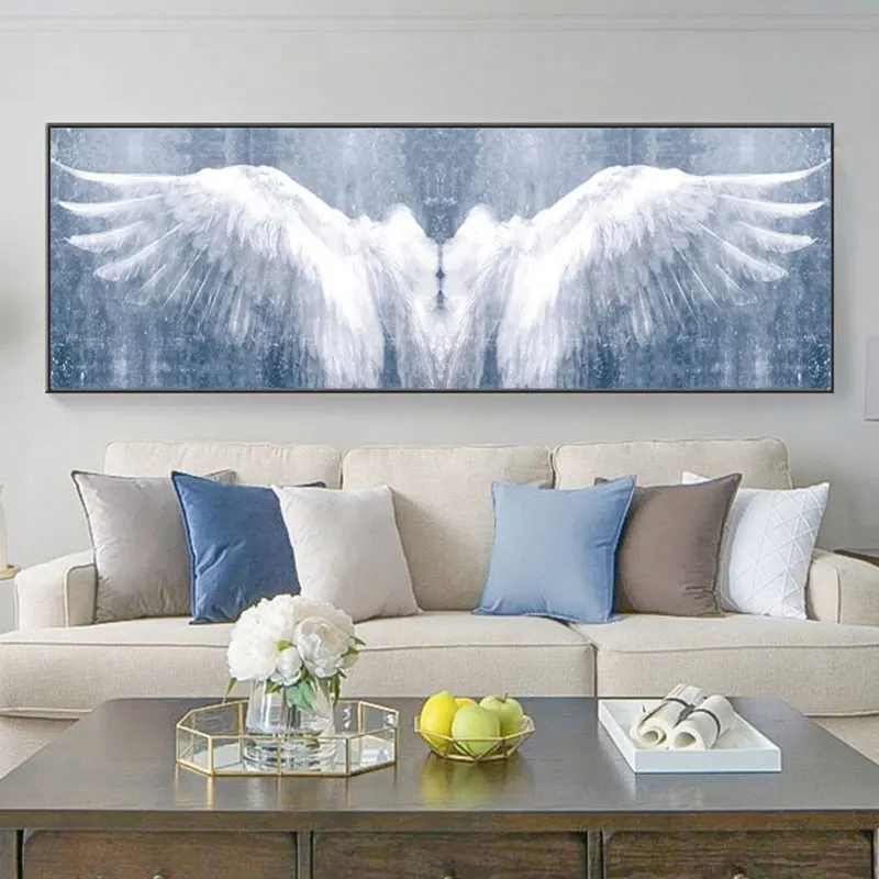 

Black White Angel Wings Poster And Prints Vintage Abstract Wings Canvas Painting Living Room Bedroom Home Decor Wall Art Picture