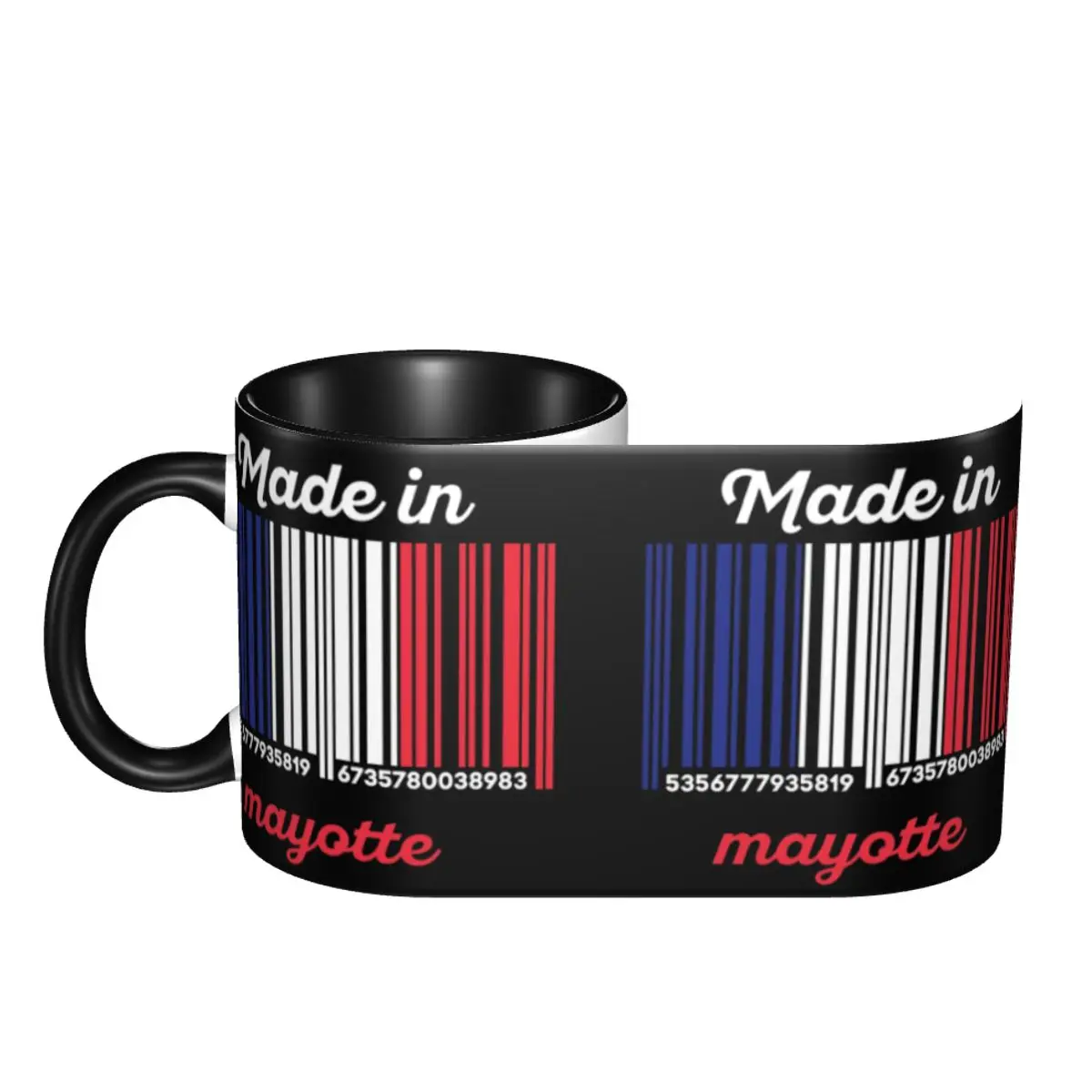 

Mayotte Barcode Flag A-Line Unique Cups Mugs Print Mugs R278 Graphic tea cups