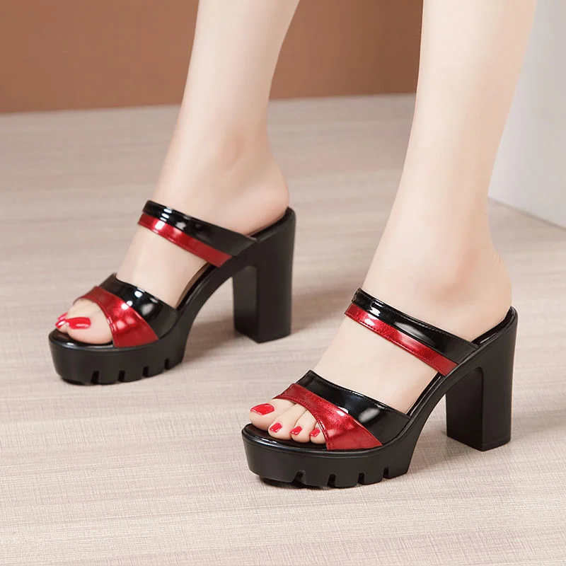 

2022 Summer Shoes Peep Toe Elegant High Heels Slippers Women Party Office Footwear sandals for women Ankle Strap lolita
