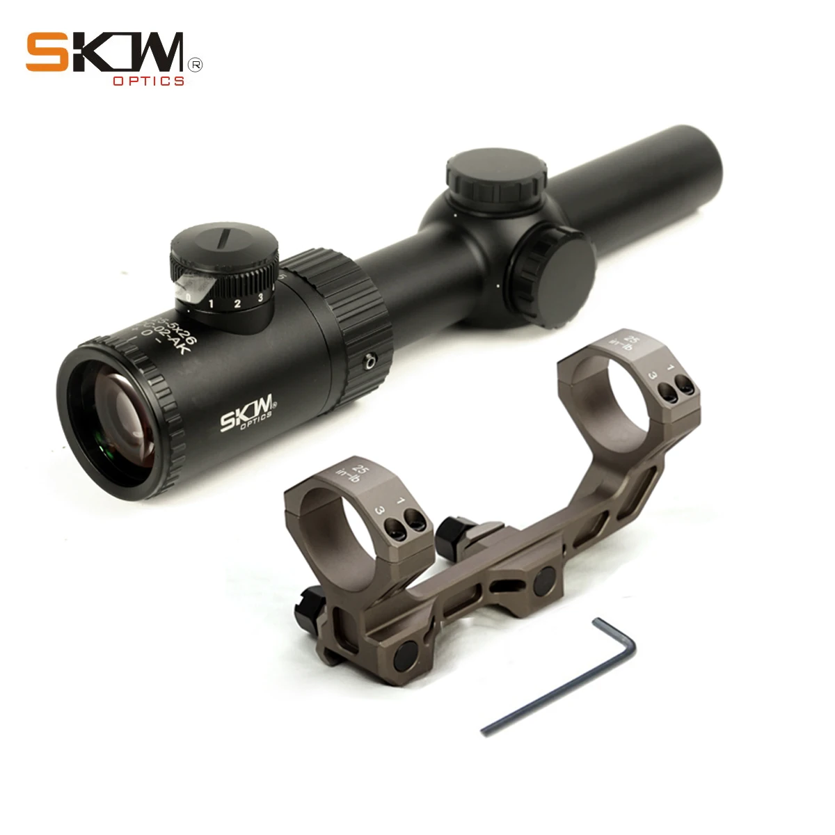 Оптический прицел SKWoptics AK Scope 1 25-5x26A тактические прицелы охотничий M4 kalashniov сетка BDC