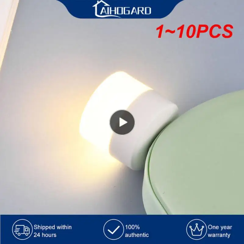 

1~10PCS Mini USB Plug Lamp 5V Super Bright Eye Protection Book Light Computer Mobile Power Charging USB Small Round LED Night