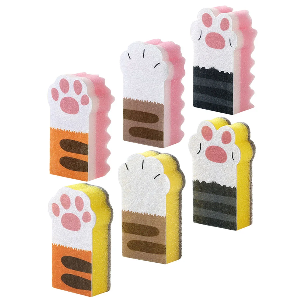 

6 Pcs Sponge Dish Scrubber Sponges Kitchen For Washing Dishes Cleaning Household
