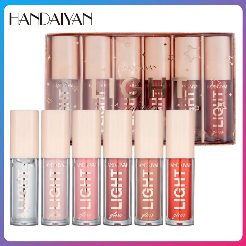 

6 Color High-gloss Mirror Water Gloss Lip Gloss Suit Lacquered Glass Lip Dense Moisturizing Pearlescent Lip Glaze Lipstick