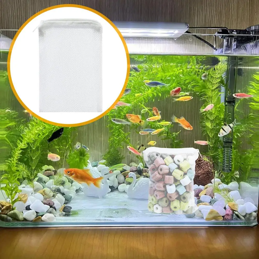 Мешок для фильтров аквариума средний сетчатый мешок мешки набор керамических