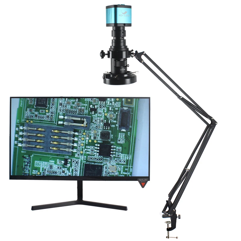 

Промышленный видеомикроскоп 48 МП, 4K, 1080P, HDMI, USB, зум X, объектив с креплением типа C, датчик SONY для ремонта телефонов, инструменты для пайки