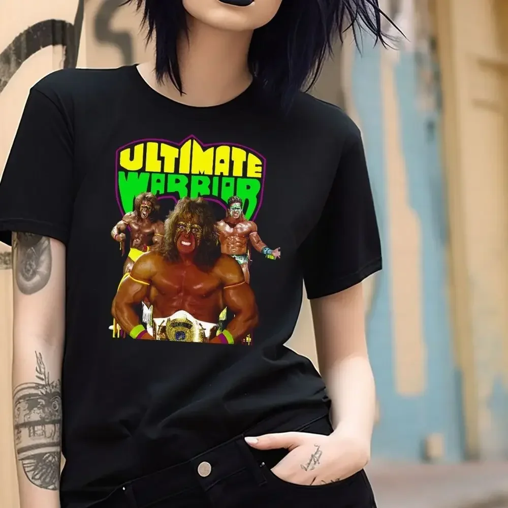 Черная футболка с надписью The Ultimate Warrior WWE