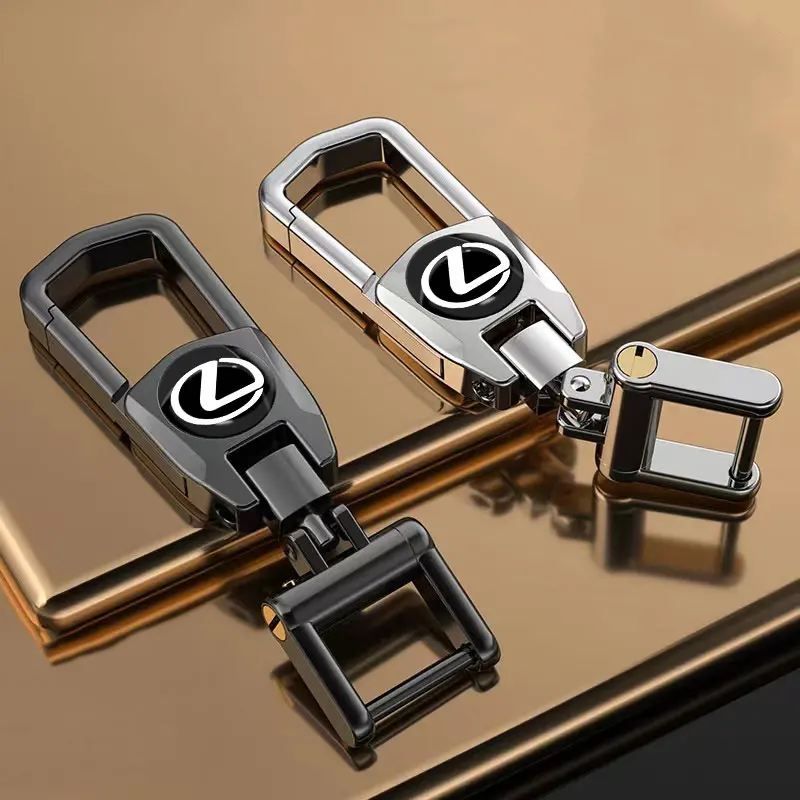 Автомобильный металлический брелок с защитой от потери, 3D стильные значки, брелки, аксессуары для Lexus RX 300 IS 250 300 GX 400 460 UX 200 NX LX GS ES