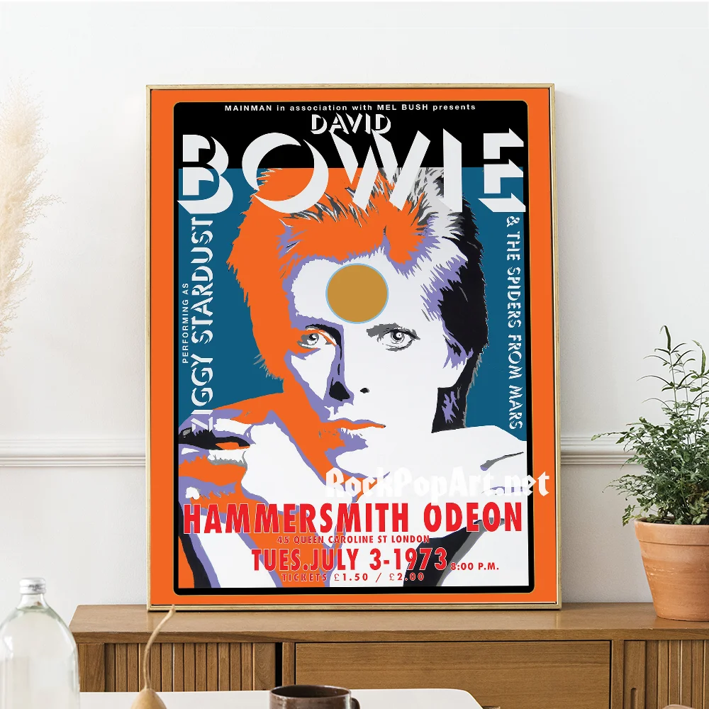 Дэвид Боуи Британский Рок Постер DIY Липкая Наклейка На Стену Без Рамы Ретро