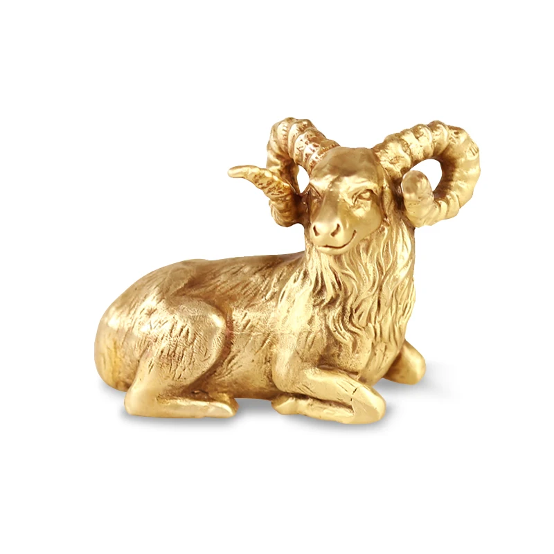 Lovely Goat Brass Paperweights Portable Creative Brush Rest Paper Pressing Paperweights Chinese Calligraphy Painting Paperweight