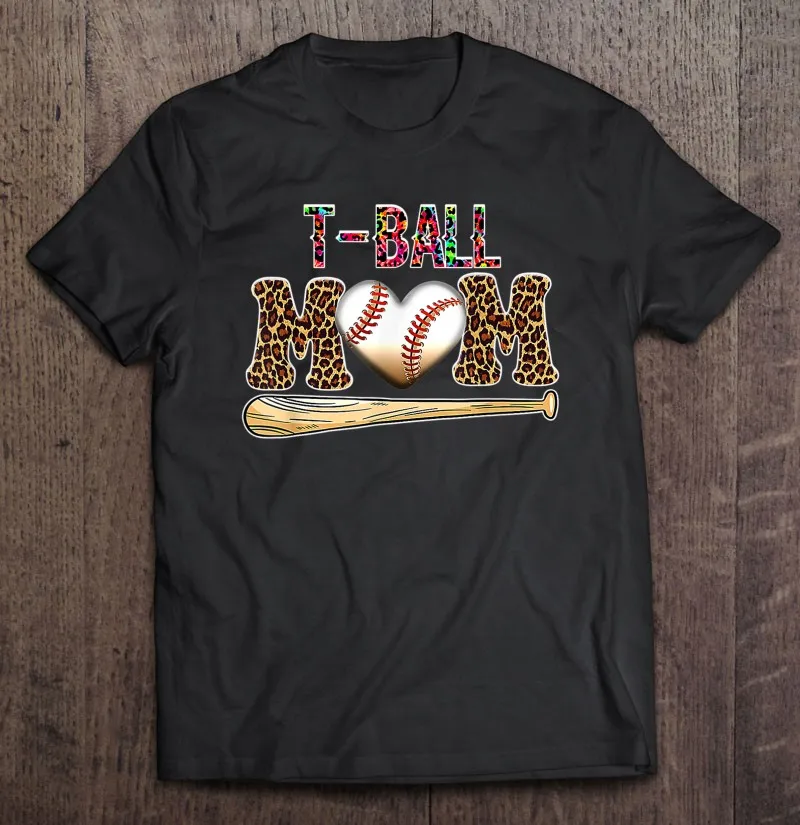 

Футболка Teeball с леопардовым принтом для мужчин и женщин, милая Модная рубашка с надписью «родная мама», топ в стиле аниме