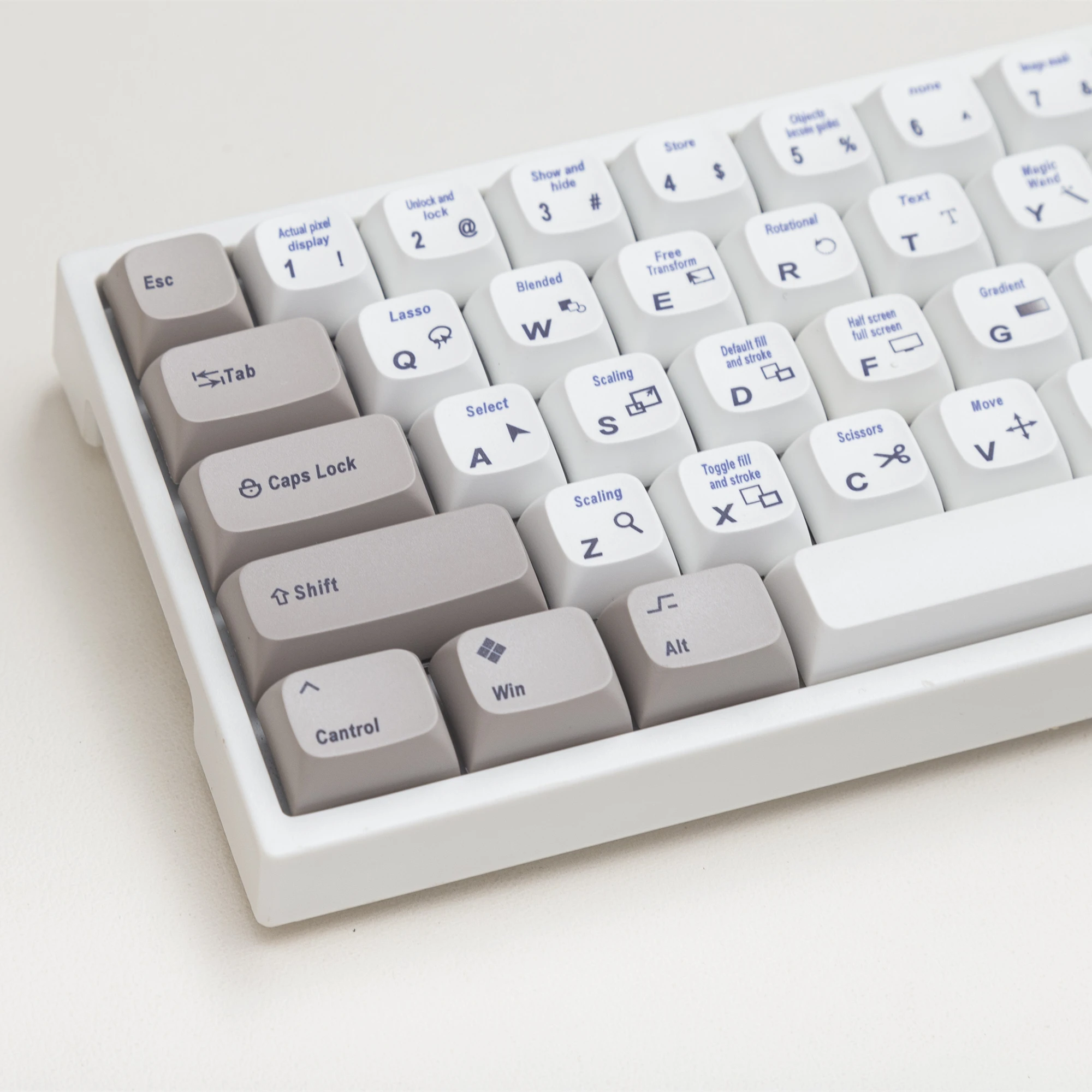 

Design PS AI Shortcut Theme 134 Keys PBT XDA Profile Sublimation Keycaps For mechanical keyboards with MX switches