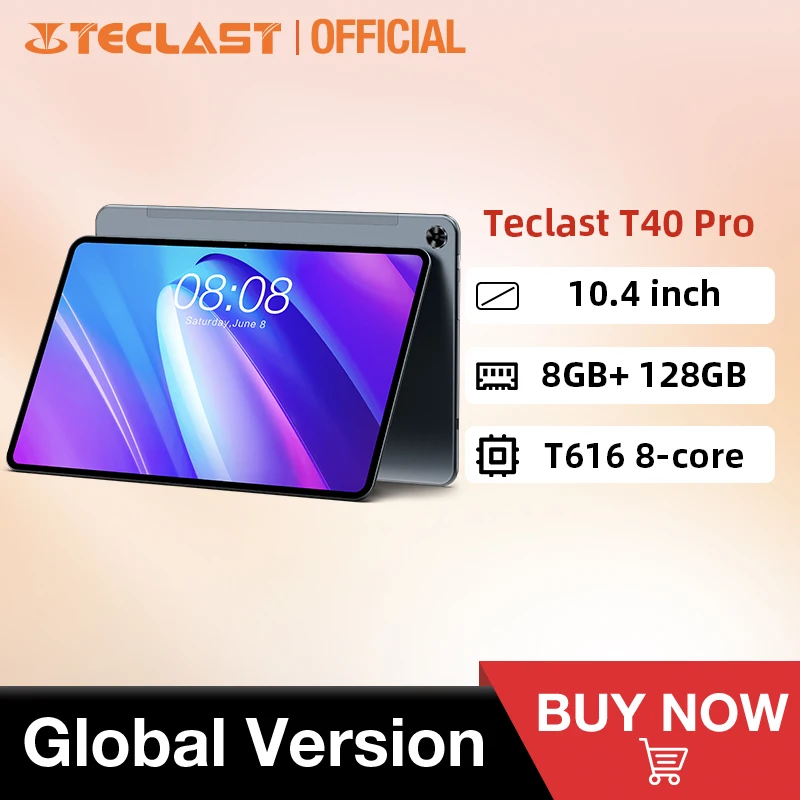 Планшет Teclast T40 Pro на Android 12 восемь ядер экран 10 4 дюйма 8 ГБ + 128