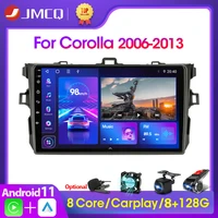 jmcq 2din android 11 4g car stereo radio multimidia video player gps for toyota corolla e140 e150 2006 2012 2013 2 din carplay
